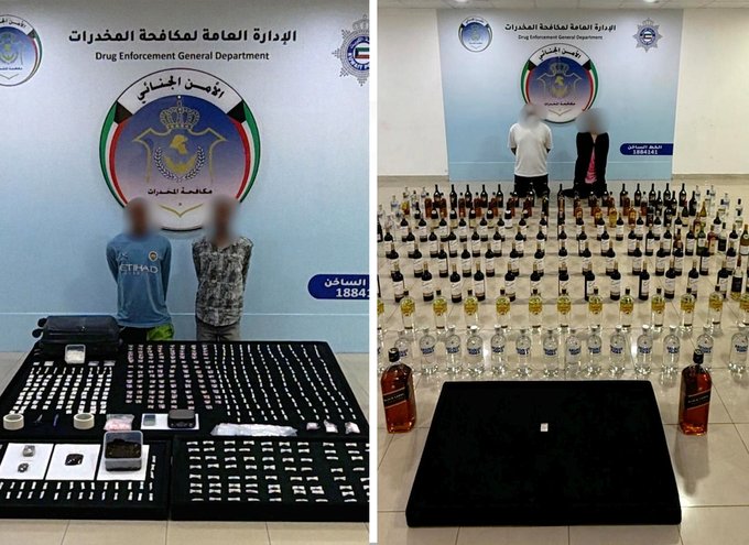 مكافحة المخدرات تضبط 4 متهمين بمواد مخدرة وخمور