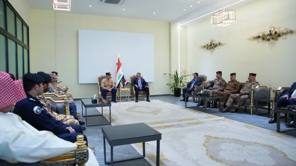 الشيخ فهد اليوسف يصل منفذ سفوان وسط استقبال رسمي من محافظ البصرة