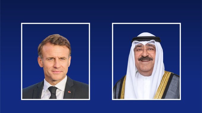سمو أمير البلاد يهنئ الرئيس الفرنسي بذكرى العيد الوطني